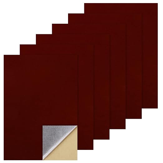 Biaungdo Self Adhesive Felt Sheets, Dark Brown, 8 x 12 Inch | A4 Size, Felts