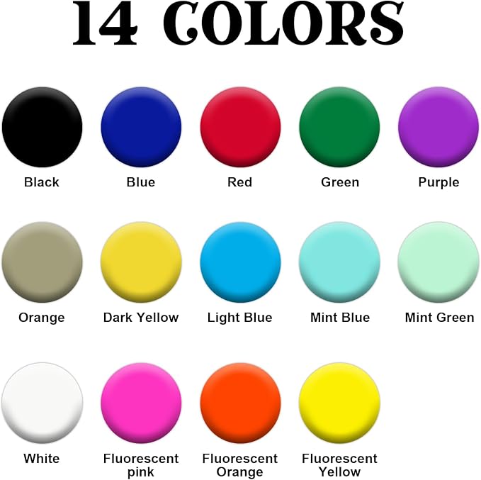 14PCS 3D Puff Heat Transfer Vinyl 12"x10" Multicolor | Puff HTV Vinyl