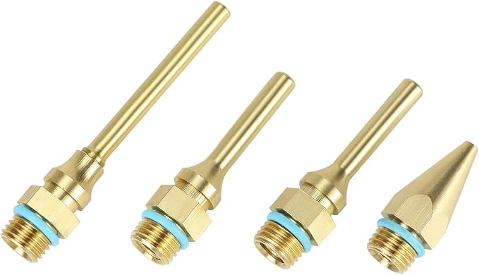 QWORK 4Pcs Pure Copper Glue Gun Nozzle Set