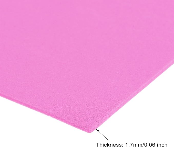 uxcell Dark Pink EVA Foam Sheets 11 x 8 inch 1.7mm Thickness