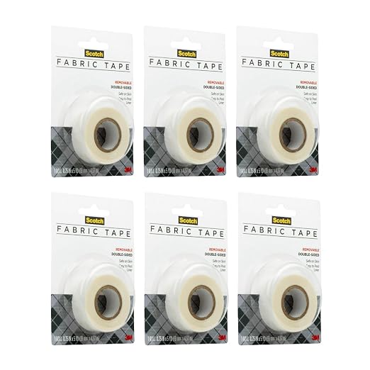 Scotch Removable Fabric Tape, 3/4 in x 180 in Rolls, Model FTR-1-CFT