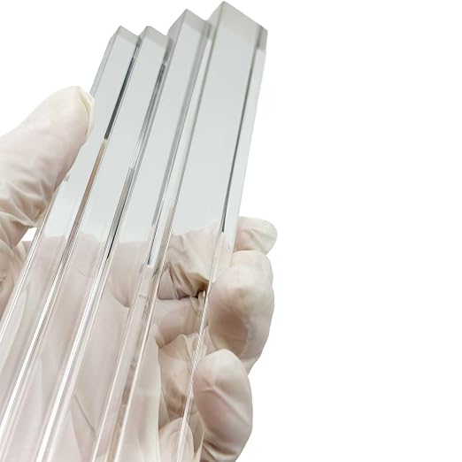 5Pcs Clear Acrylic Square Rods, 12mm x 300mm Thick Transparent Plastic Dowel