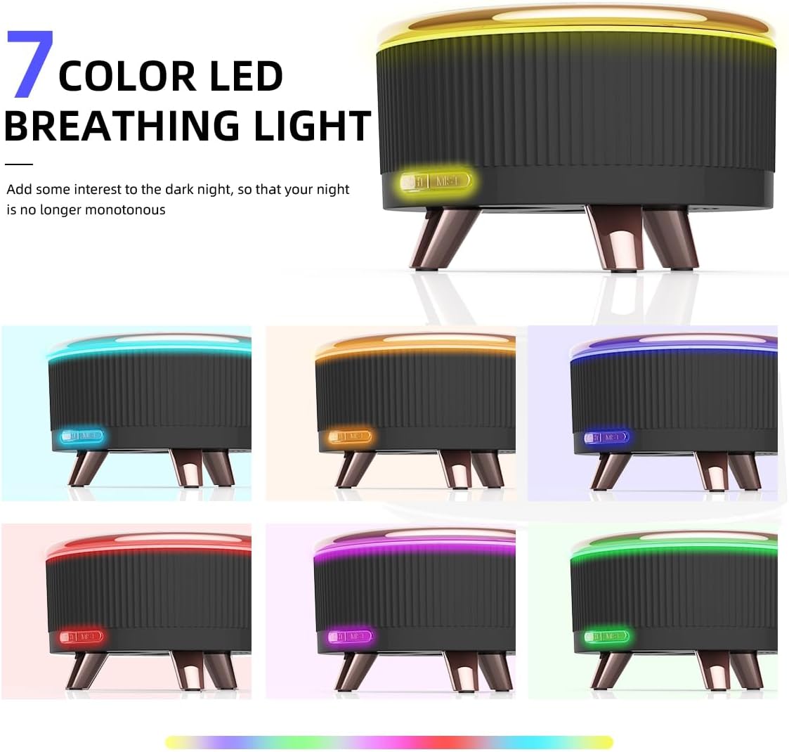 500ML Essential Oil Diffuser: Ultrasonic Aroma Diffuser with Remote Control for Spa Hotel Yoga Room - Humidifier for Bedroom with 7-Color Night Lights & Auto Shut-Off for Nursery/Women Home Relaxation
