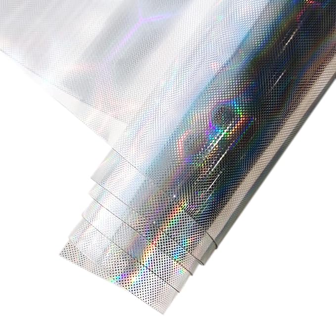 HYANG Transparent Pentagon PVC Super Clear Holographic Vinyl Faux Leather