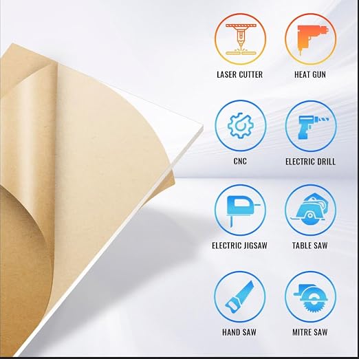 4 Pack 18x24 1/8" Clear Plexiglass Sheets
