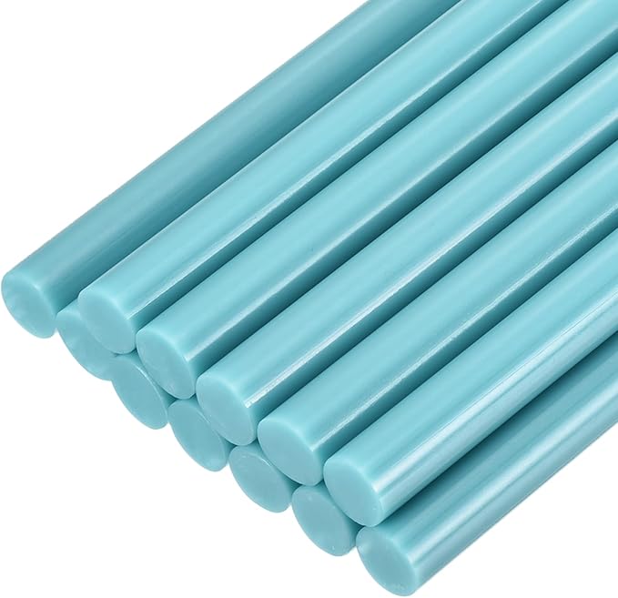 uxcell Mini Hot Glue Sticks for Glue Gun 11mm x 100mm Light Blue 12pcs