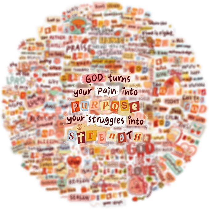 50 PCS Bible Verse Stickers for Scrapbooking Journaling Junk Journal Scrapbook