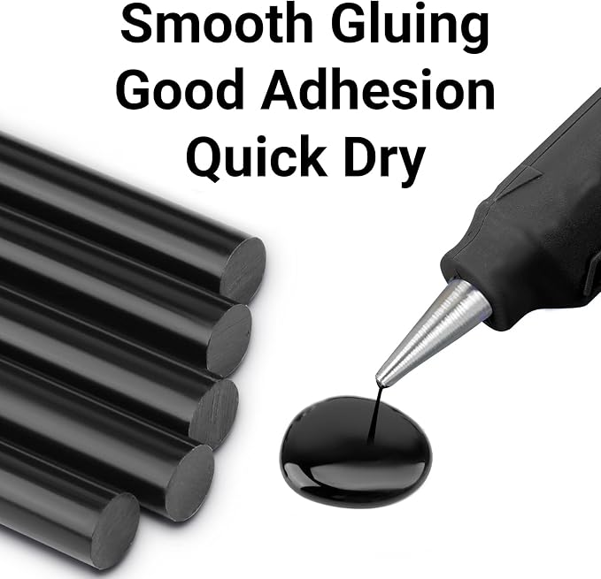 Black Hot Glue Sticks, 36 Pack, Standard