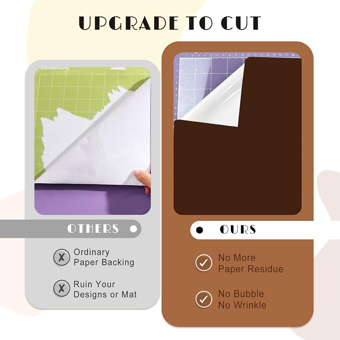 Tintnut Skin Tone Permanent Vinyl 8 Pcs 12x10in Umber Color Adhesive Vinyl |