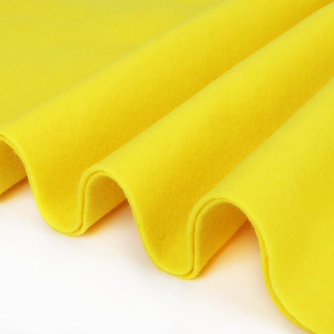 Yellow Felt Fabric Sheet 36" X 36", 1.4mm Thick Large Soft Durable Flexible