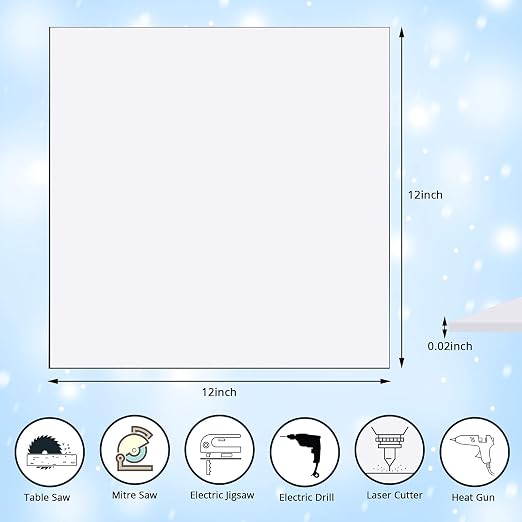 Zonon 5 Pcs Polycarbonate Clear Plastic Sheets