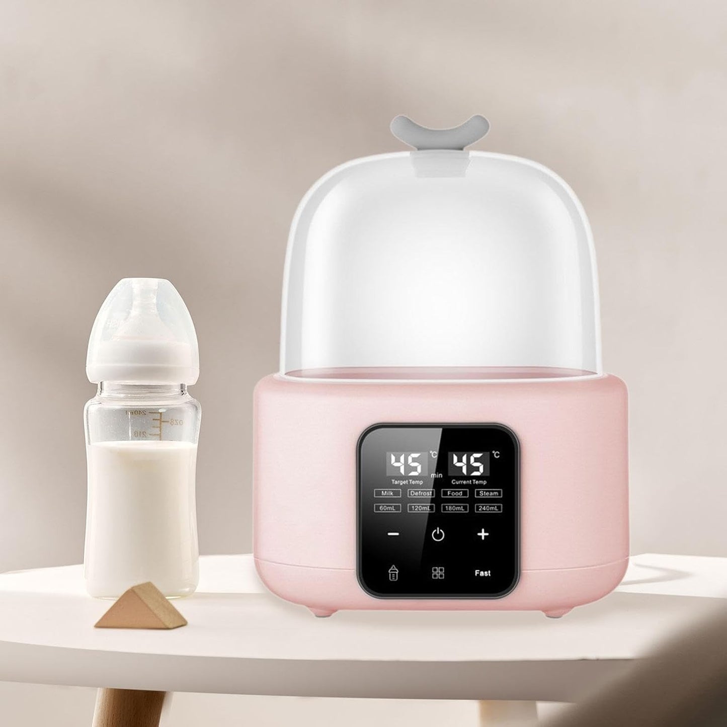 DYNWAVE Baby Bottles Warmer Bottle Sterilizer and Dryer Auto Resin Preheater Resin Supplies Milk Bottle Heater for Car Indoor Outdoor, Pink