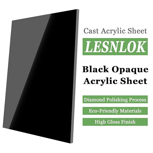 Black Acrylic Sheet 15 x 15 x 1/8 inch Thick 3mm Black Plexiglass Sheet