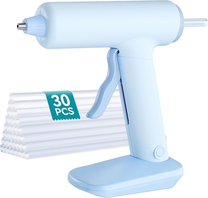 Cordless Hot Glue Gun, 30s Fast Preheating