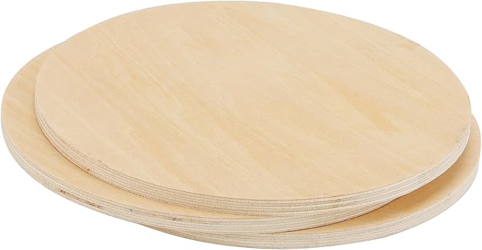 SHEUTSAN 24 PCS 6 x 6 Inch Blank Wood Circles, 1/4 Inch Thick Unfinished Wood