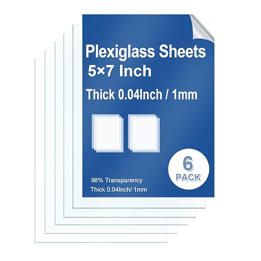 6 Pack Clear Plexiglass Sheets 5×7×0.04In Thin PET Plexi Glass Sheets