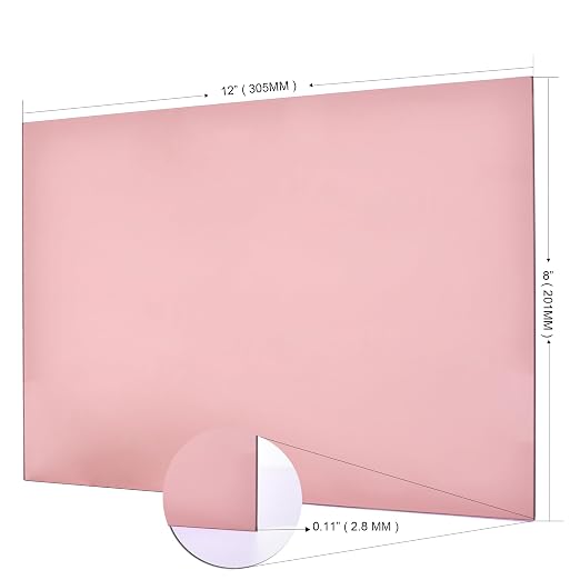 6 PCS Translucent Light Teal Cast Acrylic Sheets 8" x 12" x 0.118", Plexiglass