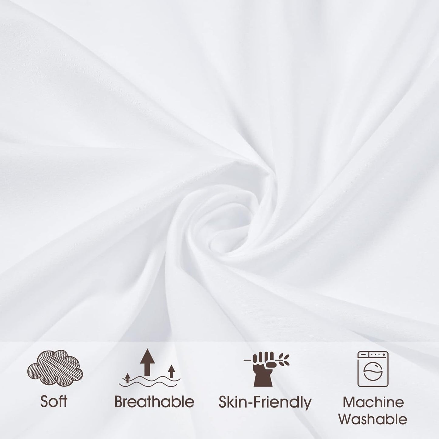 PHF Baby Changing Pad Covers for Boys Girls, 2 Pack Ultra Soft Breathable Microfiber Changing Pad Table Sheets for Most Baby Changing Pads, White & White