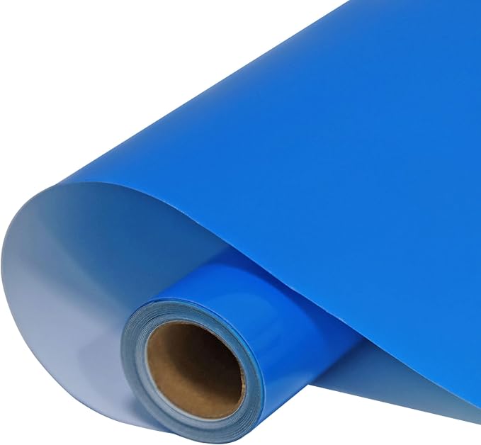 FUNKAKA Fluorescent Blue HTV Heat Transfer Vinyl Rolls