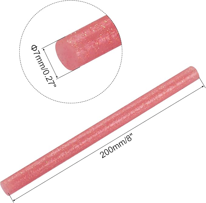 uxcell 20pcs Hot Glue Sticks for Glue Gun 7mm/0.27-inch x 8-inch Mini Hot Melt