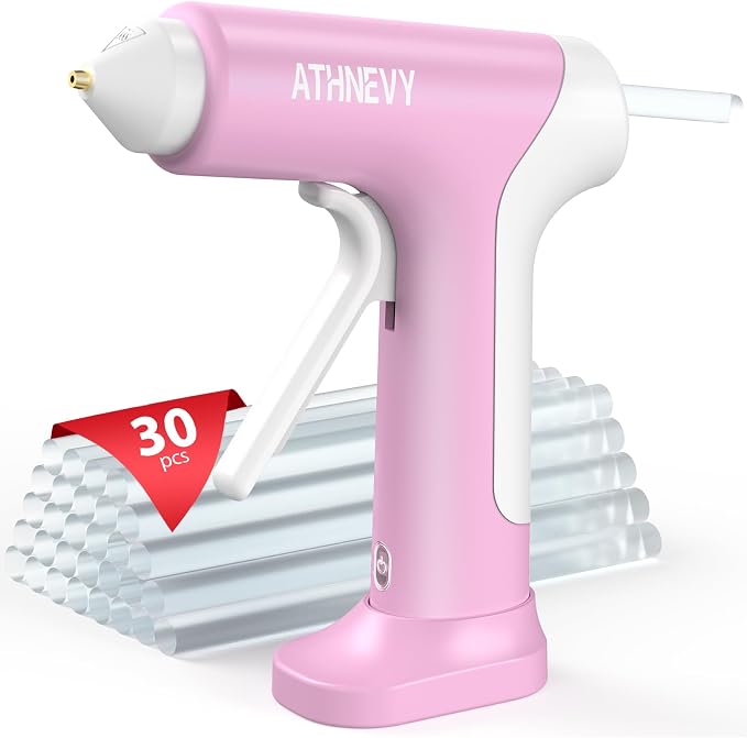 Cordless Hot Glue Gun, 4V 10s Fast Preheat, 2000mAh Battery