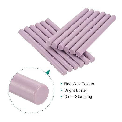 MECCANIXITY 12 Pcs Dark Pink Cylinder Sealing Wax Stick Glue Gun Wax Seal Rod