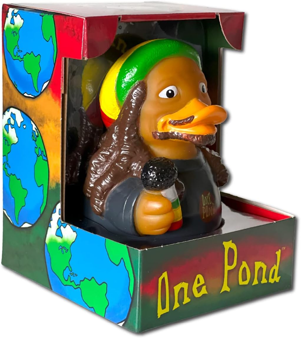CelebriDucks - One Pond Rasta - Floating Rubber Ducks - Collectible Bath Toy Gift for Kids & Adults of All Ages