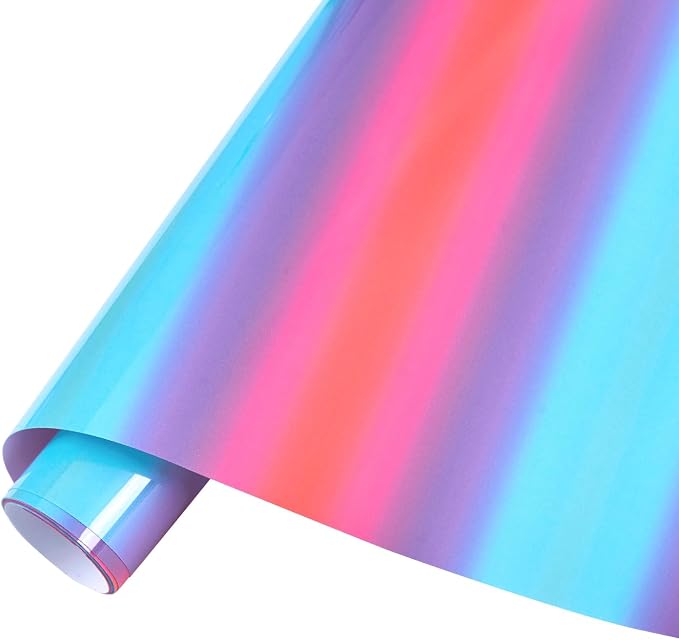 Tintnut Purple Blue Gradient Heat Transfer Vinyl Roll, easy cut & weed