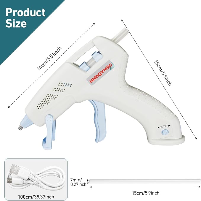 Cordless Hot Glue Gun, 20W Hot Glue Gun