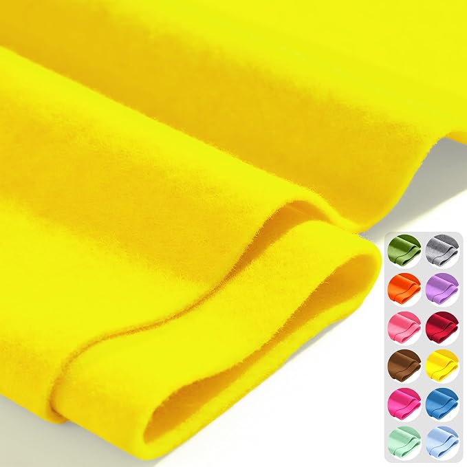 Yellow 36" X 36" Felt Fabric Sheet