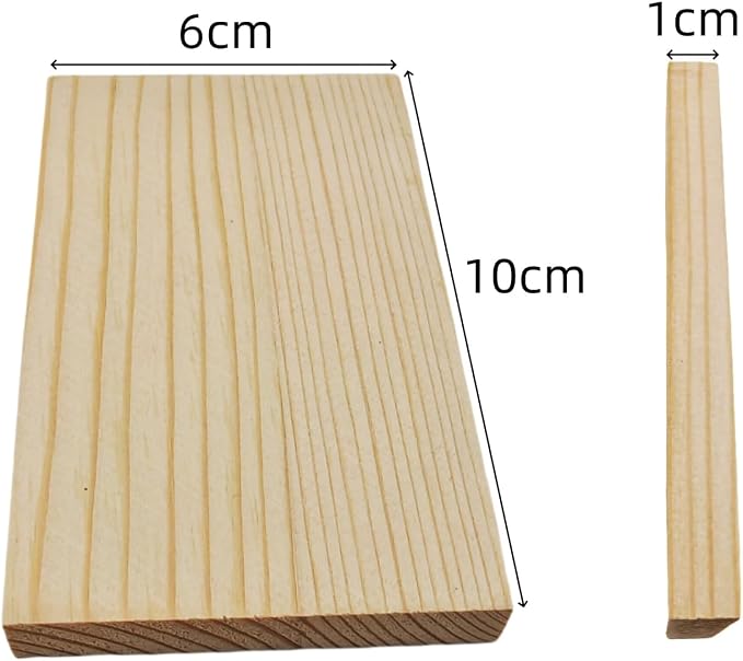 10PCS Rectangle Wood Boards Unfinished Wood Blocks
