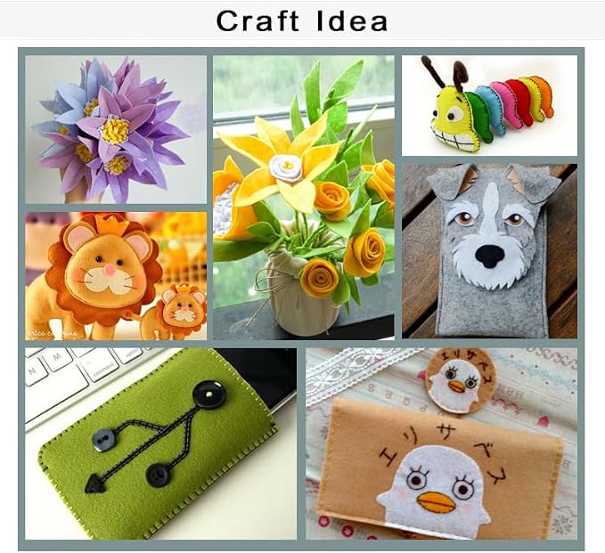 YYCRAFT Craft Soft Felt Sheets 9 Inch X 12 Inch