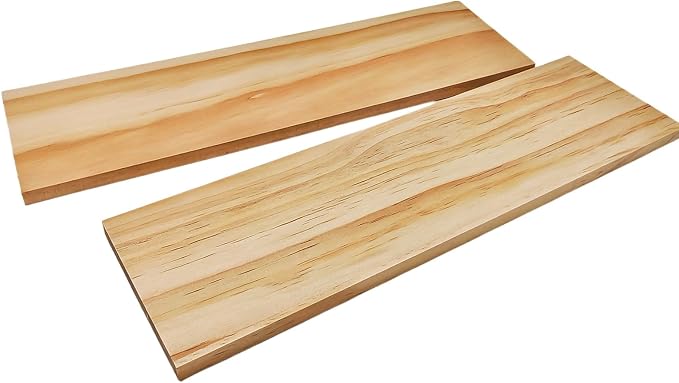 2PCS Rectangle Wood Boards Unfinished Wood Blocks