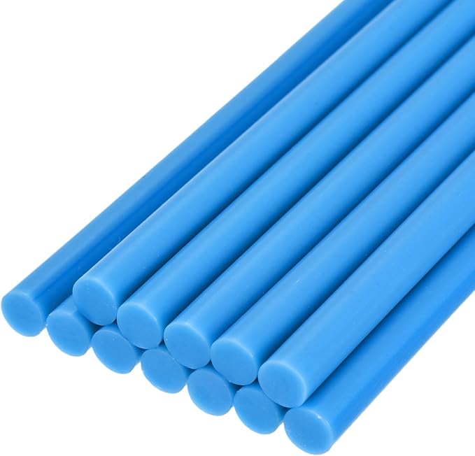 uxcell Mini Hot Glue Sticks for Glue Gun 11mm x 100mm Sky Blue 12pcs