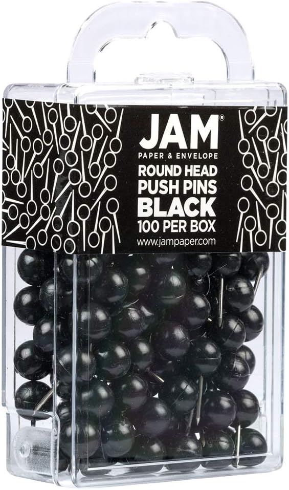 JAM PAPER Colorful Push Pins