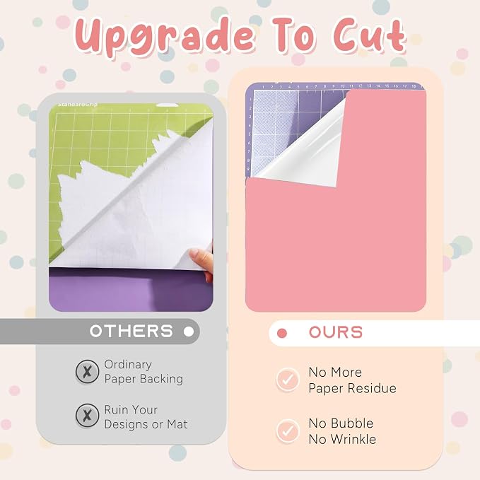 Tintnut Boho Permanent Vinyl 8 Sheets 12''x10'' Light Pink Adhesive Vinyl |