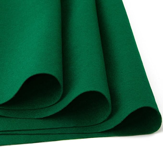 HaoFeiJH Green Felt Fabric 36" X 36" 1.6mm，Fabric Sheets Soft Woven Acrylic