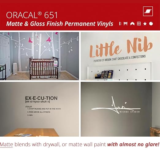 ORACAL 651 Matte Pink Vinyl Durable Roll Easy to Weed Permanent Adhesive Craft