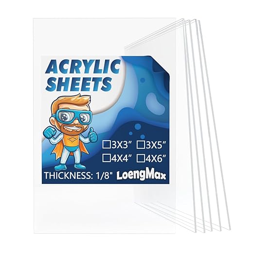 1/8" Thick Clear Acrylic Sheet 3" x 5"