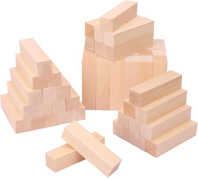 70 Pack Basswood Carving Blocks
