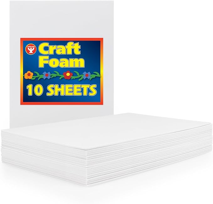 Hygloss Sheets Colorful Foam for DIY Arts & Craft, 10 Piece