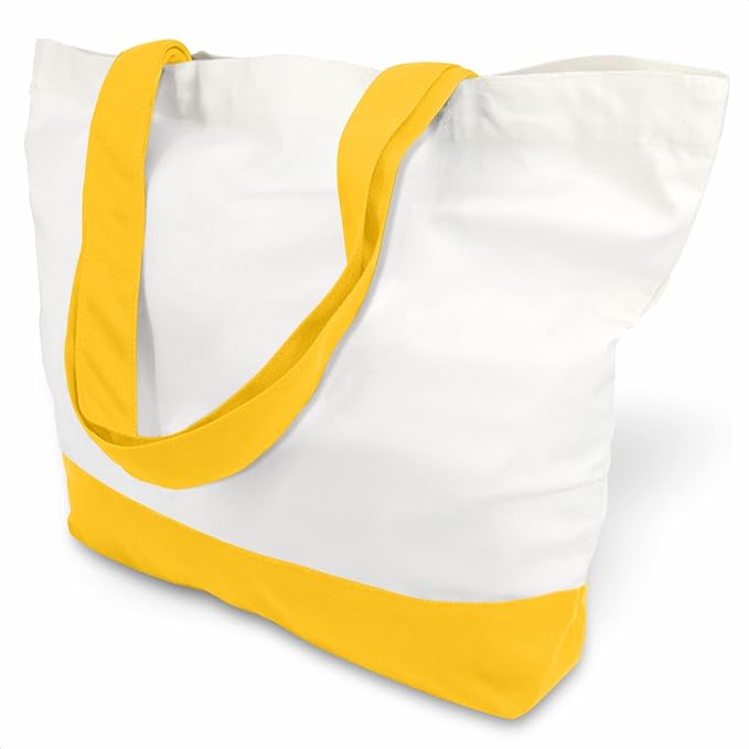 TOPDesign 1-Pack Super Strong Large 12oz Cotton Canvas Tote Bag, Reusable