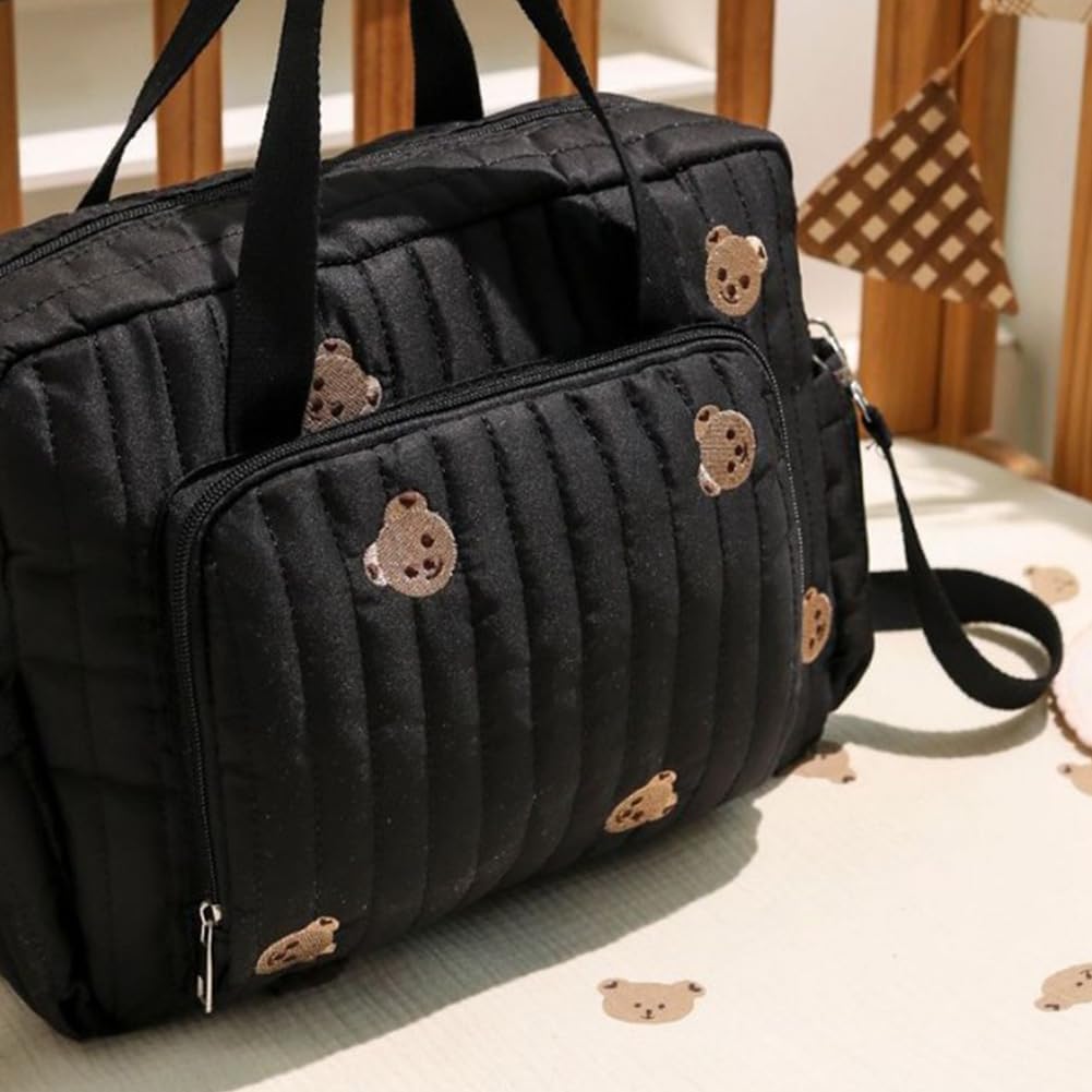 Floral Baby Diaper Bag Tote Mommy Bag Cute Cotton Diaper Bags Crossbody Baby Bags for Girl Pañaleras Para Beb