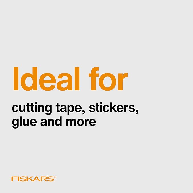 Fiskars 8" Non-Stick Titanium SoftGrip All Purpose Scissors