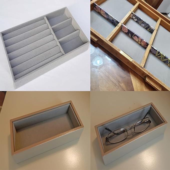 Light Grey Large Size Self Adhesive Soft Velvet Drawer Liner DIY Fabric Felt