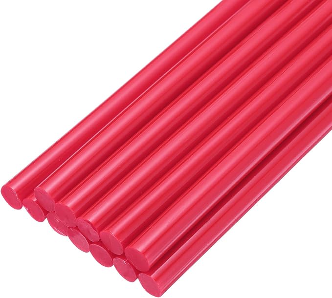 uxcell Mini Hot Glue Sticks for Glue Gun 11mm x 200mm Rose Red 12pcs