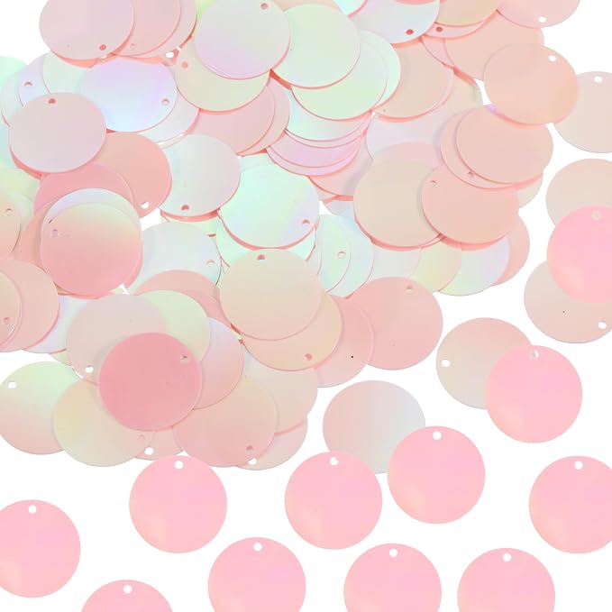MECCANIXITY 700 Pcs Flat Round Sequins 15mm/0.6 Inch Loose Paillettes Craft