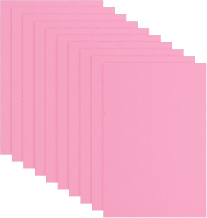 uxcell 10 Pcs Pink EVA A4 Foam Sheets Crafts, 12 x 8 Inch Foam Paper