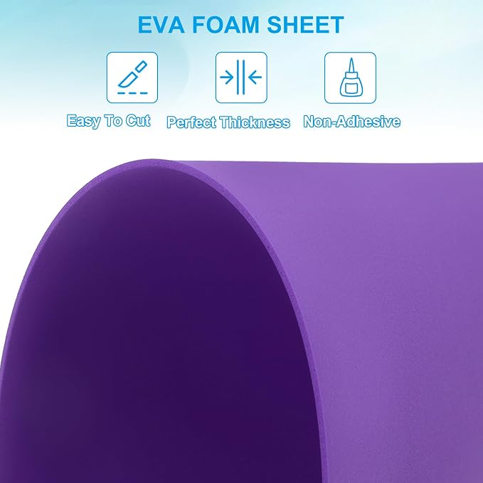 PATIKIL 30 Pack EVA Foam Sheets, Dark Purple