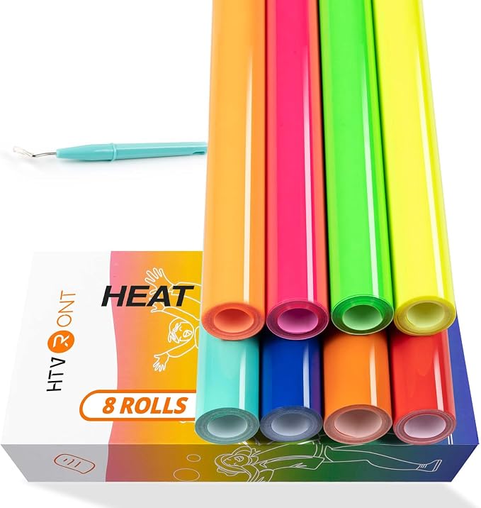 HTVRONT Neon Heat Transfer Vinyl Bundle